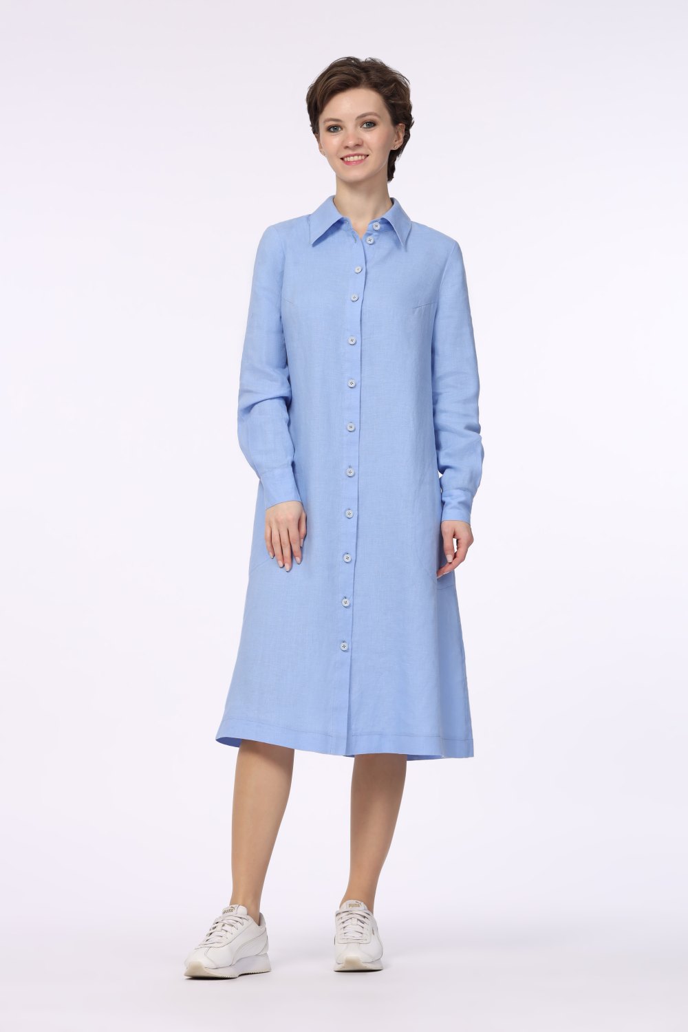 Платье-рубашка модель 426/1 цвет лаванда