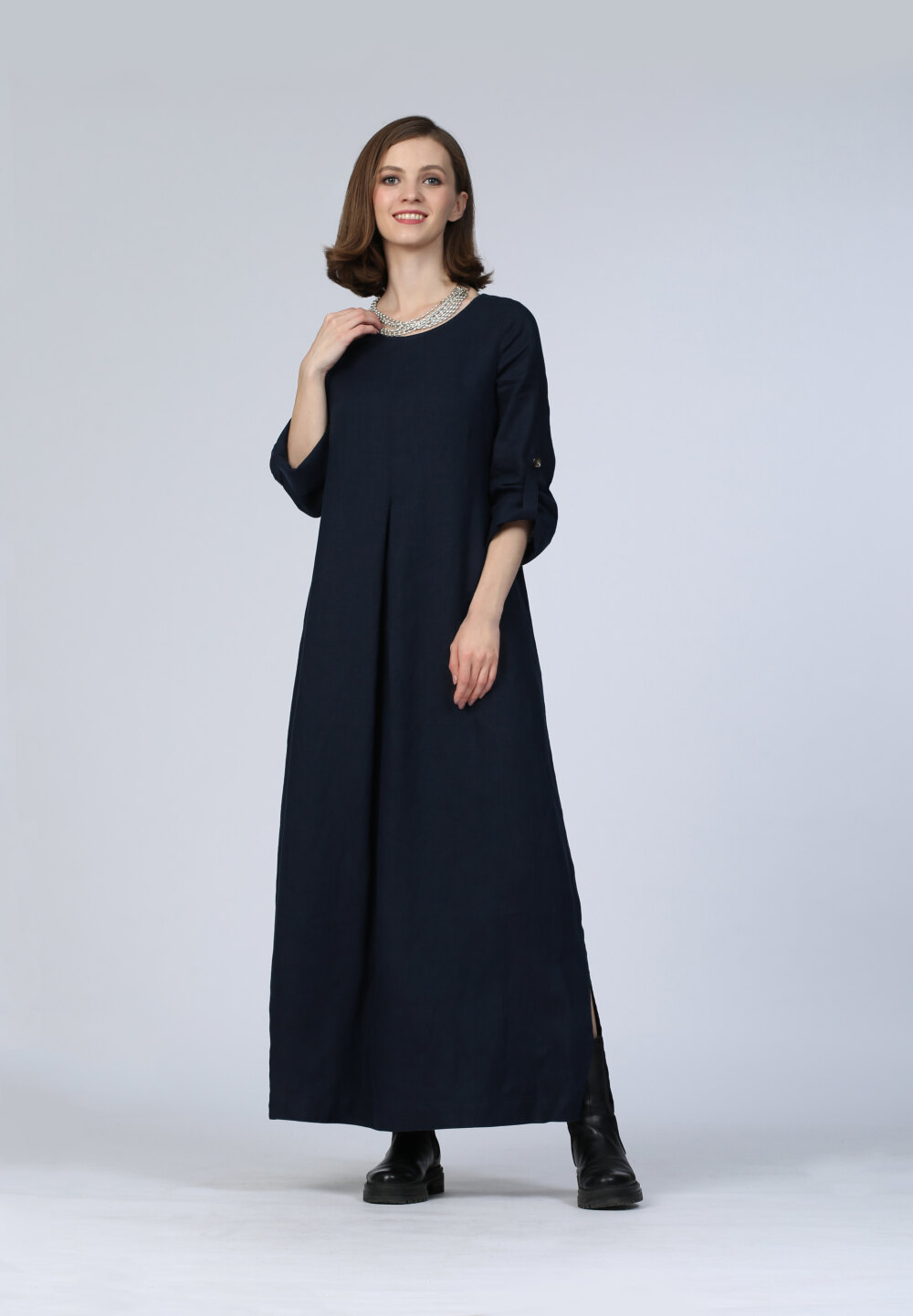 Платье женское "Азалия" модель 462/8 тёмно-синий