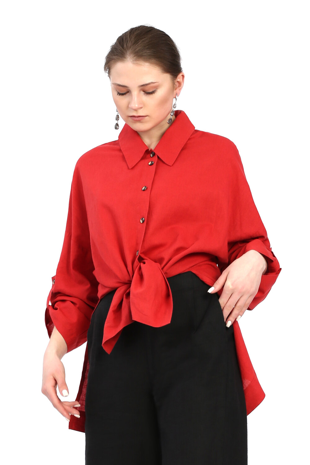 Блузка женская "Классика" модель 105К/1 красная