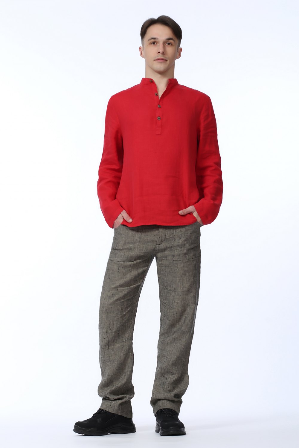Сорочка мужская "Михайлов" модель 1107 красный
