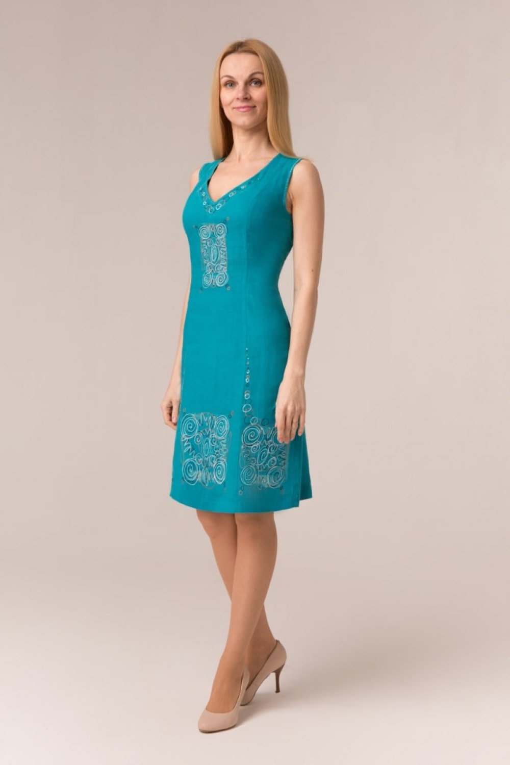 Сарафан женский "Маленькое платье" модель 401/2 бирюза