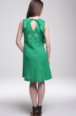 Платье женское "Монро" модель 356В зеленый яркий