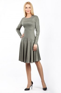Платье женское "С бантиком" модель 770/1 олива