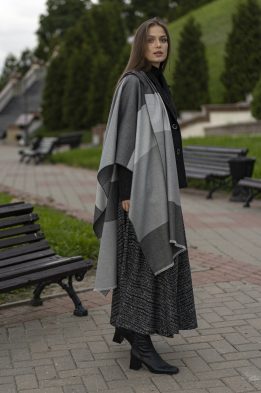 Шарф женский "Палантин" модель 940 цвет: серый