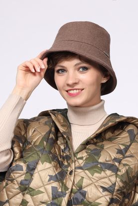 Шапка женская "Драповая" модель 907/8 цвет: какао