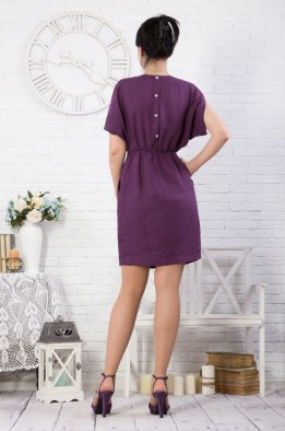 Платье женское "Бабочка" миди модель 376 фиолетовое