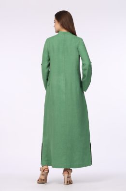 Платье женское "Пенелопа" модель 425 лен зеленый