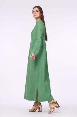 Платье женское "Пенелопа" модель 425 лен зеленый