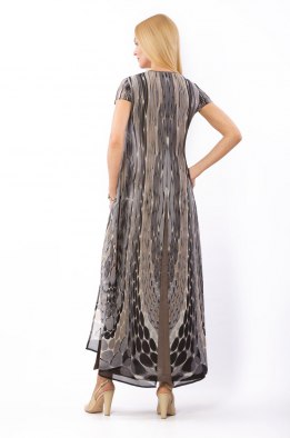 Платье женское "Батист" двуслойное модель 331/2 серые камушки
