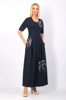 Платье женское "Некст" модель 326/1 темно-синее