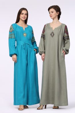 Платье женское "Ксения" модель 432/ цвет лен фисташковый