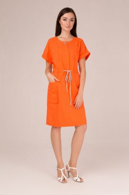 Платье женское "Сафари" модель 345/5 ярко-оранжевое