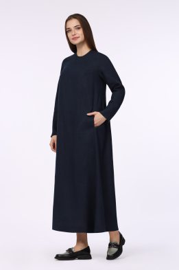 Платье женское "Василиса" модель 339/4 цвет: лен темно-синий
