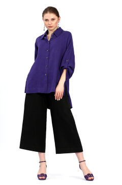 Блузка женская "Классика" модель 105/5 фиолетовая