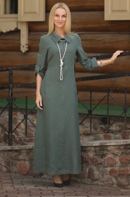 Платье женское "Анна" длинное модель 310/3 океан