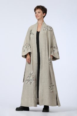Кардиган женский Кимоно модель 783/1 цвет: натуральный лен