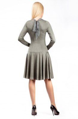 Платье женское "С бантиком" модель 770/1 олива