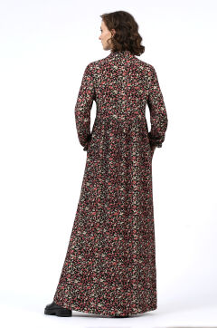Платье женское "Дарья" длинная модель 675 мелкие цветочки