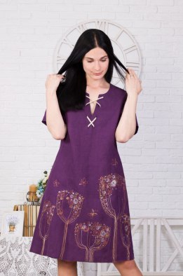 Платье женское "Со шнуровкой" модель 383/2 фиолетовое