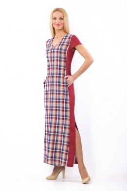 Платье женское "Калейдоскоп" модель 329/2 клюква