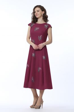 Платье женское "Алиса" модель 445/8 брусника
